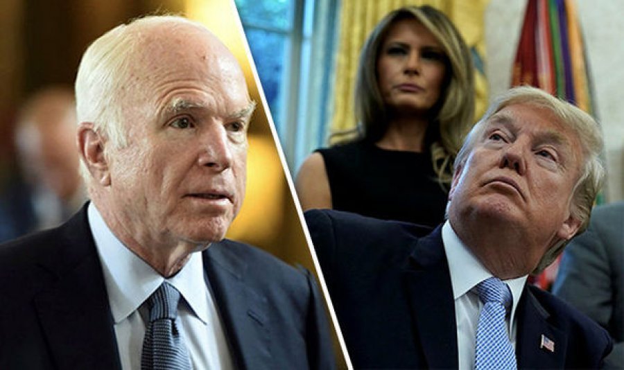 McCain ka kërkuar që në funeralin e tij të mos jetë Trumpi, por vetëm Bushi dhe Obama