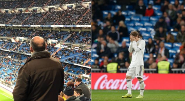 ​Tifozët e Real Madridit të pakënaqur, 30 mijë ulëse të zbrazëta në Santiago Bernabeu