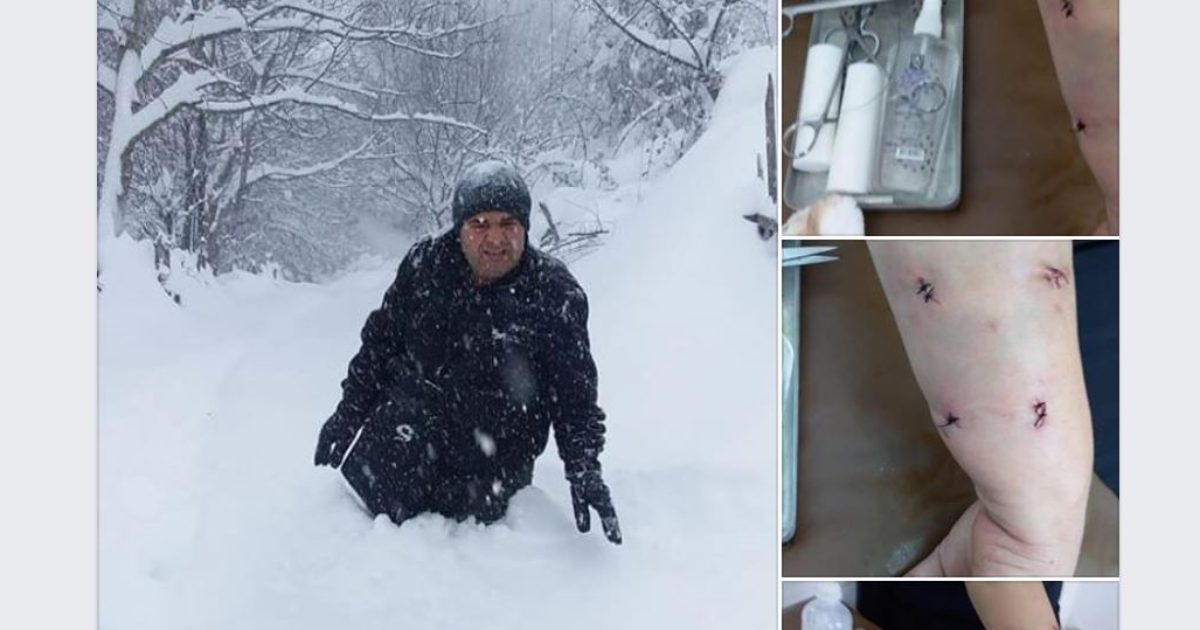 Infermieri shqiptar sfidon borën një metër, duke ecur dy orë për të shpëtuar një paciente
