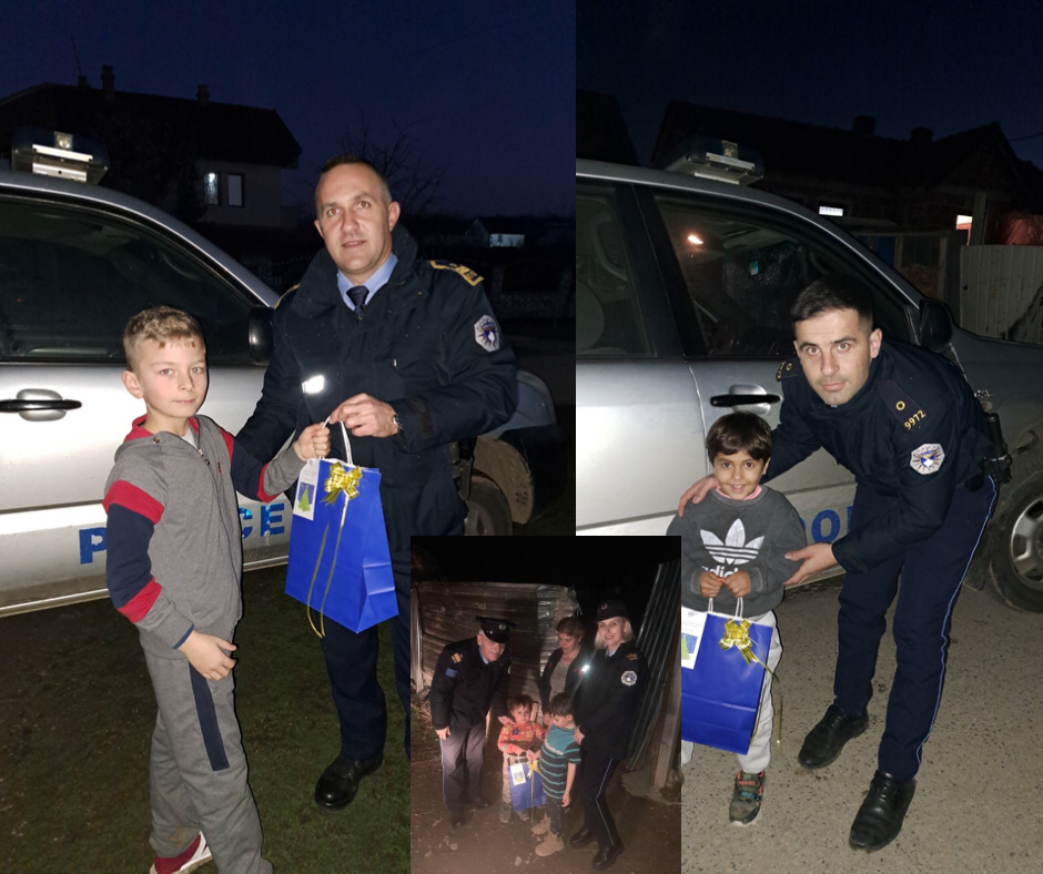 Heronj jo vetëm në momente të vështira, Policia e Lipjanit shpërndan dhurata për fëmijë